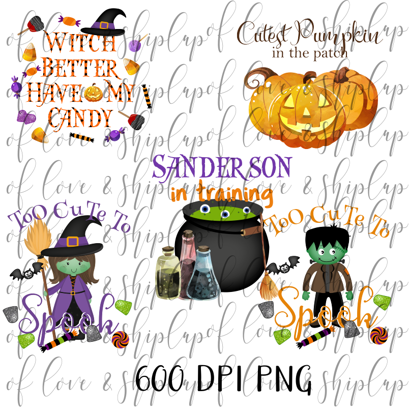 Download Children S Halloween Bundle Digital File For Sublimation Of Love And Shiplap