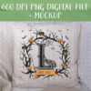 Spooky Halloween Wreath Monogram - DIGITAL FILE FOR SUBLIMATION