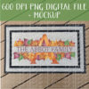 Split Leaves Monogram Doormat Design - DIGITAL DESIGN FOR SUBLIMATION