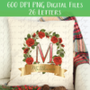 Rose Wreath Monogram Set  - DIGITAL FILE FOR SUBLIMATION