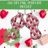 Set of 5 Valentine Doodles Lip Balm Templates - DIGITAL FILE FOR SUBLIMATION