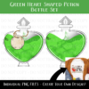 Green Heart Potion Bottles - Design Element