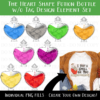 Heart Shaped Potion Bottles w/o Tag  - Design Element Set