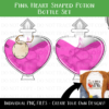 Pink Heart Potion Bottles - Design Element