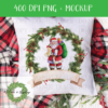 Pineberry Wreath Santa Bundle - 14 PNGS - DIGITAL FILE FOR SUBLIMATION - Image 15
