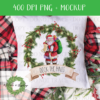 Pineberry Wreath Santa Bundle - 14 PNGS - DIGITAL FILE FOR SUBLIMATION - Image 14