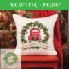 Pineberry Wreath Red Truck "Most Wonderful Time of the Year"- DIGITAL FILE FOR SUBLIMATION