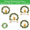 Pineberry Wreath Candle Blank Set of 4 - DIGITAL FILE FOR SUBLIMATION
