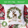 Pineberry Wreath Reindeer "WELCOME"- DIGITAL FILE FOR SUBLIMATION