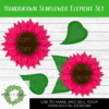 Mauve Red Sunflower Clipart - Design Element