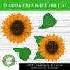 Orange Sunflower Clipart - Design Element