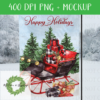 Happy Holidays Sleigh Garden Flag - DIGITAL FILE FOR SUBLIMATION
