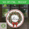 Ornament Wreath Doorhanger - DIGITAL FILE FOR SUBLIMATION