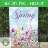 Spring Is In The Air Floral Garden Flag - DIGITAL FILE FOR SUBLIMATION